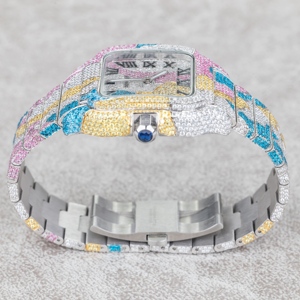 Colourful Moissanite Luxury High Quality Automatic <b>Mechanical</b> VVS DE Colour Moissanite Unique Men's Hip Hop <b>Watch</b> - Product Image 4