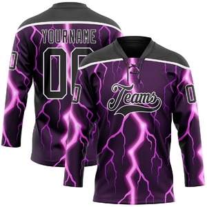 Maillot de hockey sur glace personnalisé, vêtements d'équipe athlétique avec tissu respirant pour une mobilité accrue - Product Image 4