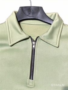 เสื้อสเวตเชิ้ตผู้ชาย คอซิป 1/4  ผ้าฝ้าย 100% สีพื้น ปกคอพับ ผ้าฟลีซถัก สำหรับฤดูใบไม้ร่วงและฤดูหนาว - Product Image 3