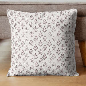 Housse de coussin luxueuse imprimée à la main avec fermeture éclair, design minimaliste, housses de coussin imprimées à la main - Product Image 5