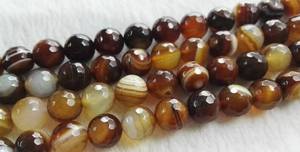 ลูกปัดหินอาเกตทรงกลมลายเส้นเต็มเม็ด หินธรรมชาติ สำหรับทำสร้อยข้อมือ DIY เครื่องประดับ - Product Image 3