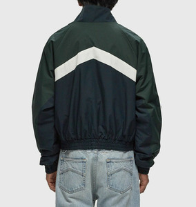 Veste de sport pour homme, coupe-vent, à blocs de couleur, avec fermeture éclair et col montant, en nylon, pour le printemps et les activités de plein air - Product Image 3