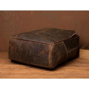 Vernon uomo minimalista in pelle Vintage zaino in vera stile Vintage in pelle - Product Image 6