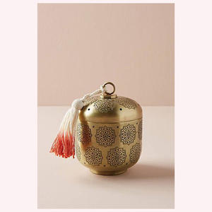 Porte-bougie votif en métal artisanal de qualité supérieure avec motif géométrique, durable et résistant à la chaleur, pour les événements à domicile, les célébrations de Pâques - Product Image 3