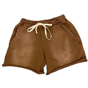 Nouvel Arrivage Short Homme en Coton 100% French Terry Fleece, Délavé à l'Acide, Personnalisable, Effet Délavé Soleil, Style High Street Vintage - Product Image 1