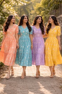 Latest Stunning Summer Collection <b>Kurti</b> in Low Budget with Gingham Print for Every Comfortable Fit for Daily Wear for Women - Product Image 5