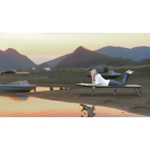 Lit de camping pliable robuste pour adultes, réglable à 5 positions, en tissu Oxford 1200D, avec sac de transport - Product Image 3