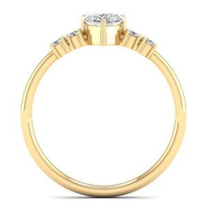 แหวนหมั้นเพชรโมอิสซาไนต์ทรงหยดน้ำ 14K ทองคำแท้ น้ำหนัก 0.89 กะรัต สำหรับผู้หญิง เครื่องประดับหรูหรา ราคาขายส่ง REYES - Product Image 4