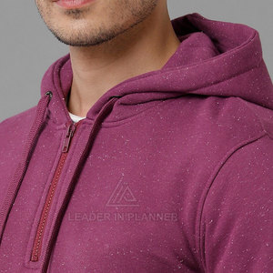 บริการ OEM ขายส่ง เสื้อฮู้ดดี้ผู้ชายผ้าฝ้าย 100% สำหรับฤดูหนาว ซิปครึ่งตัว น้ำหนักเบา สีพื้น คุณภาพสูง แห้งเร็ว ระบายอากาศได้ดี - Product Image 6