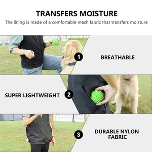 Chaleco Táctico para Entrenador de Perros |   Equipo de Invierno para Adiestradores de Perros K9 de Softshell |   Chaleco de Entrenamiento Resistente al Agua |   Ropa Profesional para Exteriores - Product Image 5