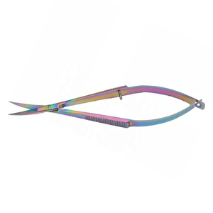 New Arrival <b>Plasma</b> Coated Spring Scissor for Lashes <b>Light</b> Weight & Extra Sharp Curved Blade Eyelash/Eyebrow Spring Scissors - Product Image 6
