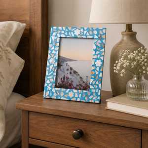 Elegant Mother of Pearl Inlay Wood Hand Carved Lightweight Full Color Vertical Photo <b>Frame</b> Tabletop/Wall <b>Mount</b> Custom Size - Product Image 5