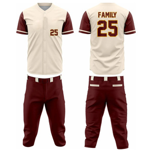 Low MOQ Factory Made Custom <b>Baseball</b> Uniform Premium Materials Custom <b>Baseball</b> Uniform Set with Sublimation Printing - Product Image 1