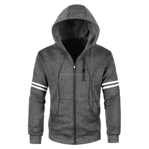 Pull-over de jogging unisexe en polaire douce vierge avec logo personnalisé, sweat à capuche pour hommes, sweat-shirt à capuche de sport zippé lourd - Product Image 4