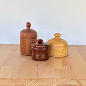 Classic Wooden <b>Jar</b> with Wooden Lid 250mL Capacity <b>for</b> Spice <b>Storage</b> Durable & Eco-Friendly Home Organization - Product Image 1
