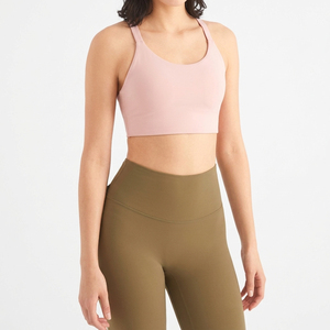 Women Yoga Sports <b>Bra</b> Soft <b>Stretch</b> Padded High Support Spandex/Nylon Low for Fitness Workout Gym Activewear Custom Logo - Product Image 6