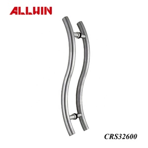Modern Design Brushed Stainless Steel Push Pull <b>Door</b> & Window <b>Handles</b> Locking Ladder Pulls Hotels Wooden Windows Glass Windows - Product Image 4