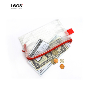 Assorted Color Waterproof Zipper Lock L Shape PVC Mesh <b>Bags</b> with Handle Strap - Product Image 6