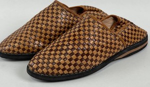 Babouches en cuir tissé à la main : pantoufles de style marocain - Product Image 3