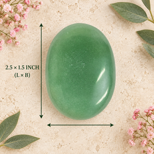 Pierre de méditation ovale en aventurine verte naturelle polie, pierre de méditation pour soulager le stress, cadeau - Product Image 5