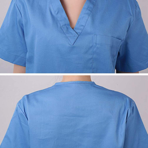 Ensemble de blouses et pantalons de travail pour femmes, col en V, orange, coton et polyester, style jogger, uniforme d'hôpital, vêtements de travail pour infirmières - Product Image 6