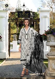 Conjunto de Kurta-Pantalón y Dupatta de Algodón de Nueva Variedad con Hilo y Bordado a Mano, Calidad de Exportación India, a Precio de Mayoreo, Moda Femenina - Product Image 6