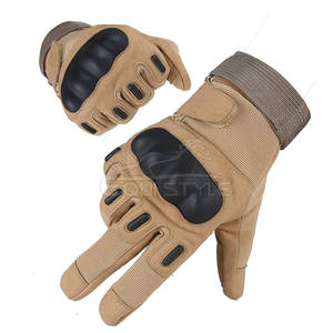 Gants tactiques noirs et kaki à doigts entiers avec protection rigide des articulations, pour la chasse et la protection extérieure, vente en gros, robustes - Product Image 3