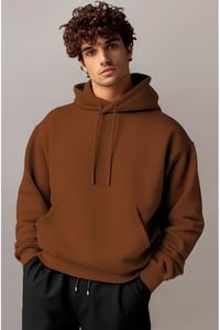 Sudaderas con capucha para hombre, con logo personalizado, lisas, de talla grande, informales, de algodón, en venta. - Product Image 5