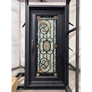 Royal Luxury Rust-resistant Steel Security Exterior Main Gate Intricate Pattern Powder-Coated Finish Easy Assembly Modern <b>Swing</b> - Product Image 3