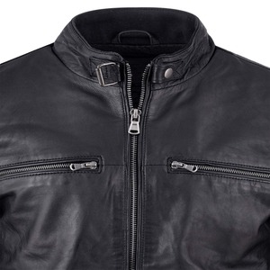 Chaqueta de Cuero de Alta Calidad, Piel de Cordero Genuina, Directo de Fábrica, Talla Grande, Chaqueta de Cuero con Cremallera, a la Moda para Hombre, Abrigos de Cuero - Product Image 2