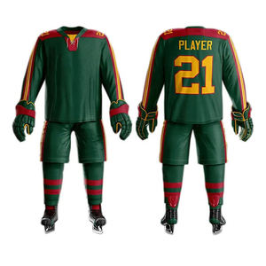 Uniforme de hockey sur glace unisexe pour adultes personnalisé 2026 |   Numéros d'équipe |   Ensemble de sublimation complète |   Service OEM |   100% polyester 300g respirant - Product Image 1