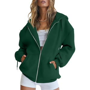 Venta Directa de Fábrica: Sudaderas Casuales Oversize para Mujer, Transpirables, de Forro Polar, Color Liso, para Invierno, con Logo Frontal, Efecto Stonewashed y Tie-Dye, 100% - Product Image 1