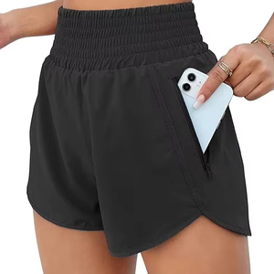 Custom Women's High Waist Sexy Quick Drying Waterproof Windproof Breathable Running Shorts top <b>elastic</b> Pattern for Gym Fitness - Product Image 1