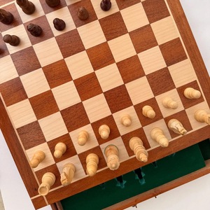 ILAHI's Eco-Friendly Rustic Polished Rectangle <b>Chess</b> <b>Board</b> Game 100% Handmade Pure Wood Animal/Love Style Customized Size <b>Chess</b> - Product Image 3