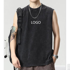T-shirt sans manches unisexe en coton 100% tricoté, 270g, coupe oversize, personnalisable avec logo, respirant et à séchage rapide, pour homme et adolescent - Product Image 5