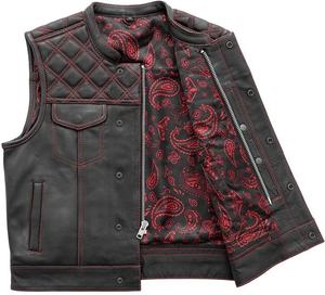 Gilet de sécurité pour moto en cuir véritable coupe-vent, respirant, grande taille, pour hommes, fabriqué sur mesure au Pakistan - Product Image 3