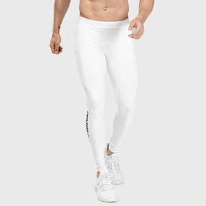 Leggings de Cintura Alta para Hombre, para Gimnasio y Yoga, de Spandex/Poliéster, de Secado Rápido y Transpirables, Leggings de Compresión de Longitud Completa para Hombre - Product Image 1