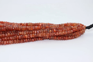 AAA Sunstone Faceted Rondelle Beads 4-5mm 16 pulgadas Sunstone Beads Strand para la fabricación de joyas - Product Image 3