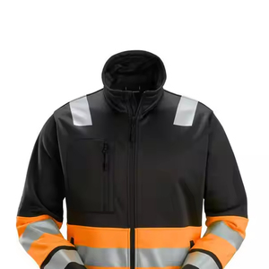 Veste de sécurité ANSI Classe 2 en polyester imperméable avec LED réfléchissante haute visibilité, vêtements de travail personnalisés avec logo pour hommes - Product Image 4