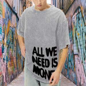 เสื้อยืดโอเวอร์ไซส์ลายกราฟิกสำหรับผู้ชาย สไตล์สตรีทแวร์ ทรงหลวม ผ้าคอตตอนฟอกสีสไตล์วินเทจ Y2K ฮาราจูกุ กรันจ์ น้ำหนัก 200 กรัม - Product Image 4