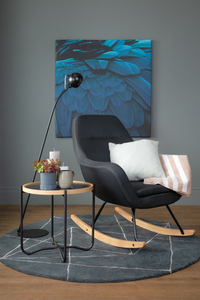 Nordic Round Side <b>Table</b> Wood and Metal <b>Table</b> <b>Legs</b> with Raised Edge Detail <b>for</b> Home Decor and Bedroom - Product Image 5