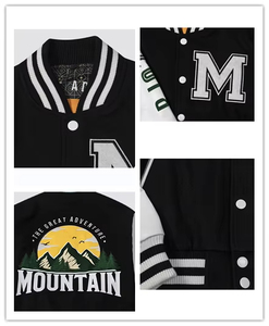 แจ็คเก็ต Latterman Varsity เหมาะสำหรับไลฟ์สไตล์ลำลองและแฟชั่น แจ็คเก็ตเบสบอล Letterman สำหรับผู้ชาย พร้อมรายละเอียดผ้าถักแบบริบ ดีไซน์ทันสมัย - Product Image 2