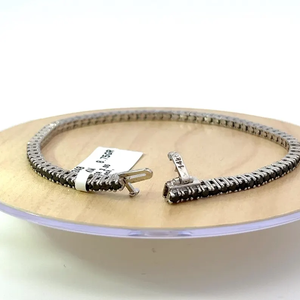 Black 5mm Width 22 Inch Long Size 925 Silver Tennis Customized Hip Hop Chain For Moissanite Diamond Hand Set Jewelry - Product Image 1