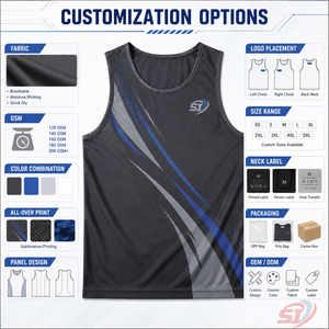Custom <b>Men</b>’s Performance Sports Tank Top Quick Dry Breathable <b>Training</b> <b>Vest</b> Manufacturer - Product Image 4