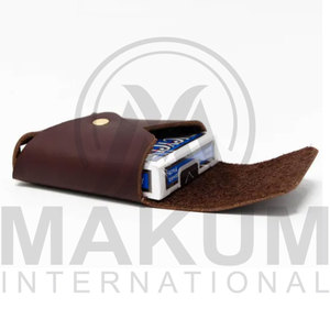 Leather Storage Poker <b>Box</b> Clubs Single Deck Playing Card Holder Travel Leather Card Deck Case - Product Image 2