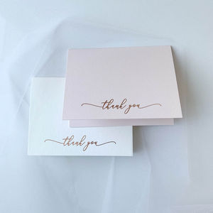 Cartes de remerciement personnalisées, cartes de vœux de luxe avec impression dorée pour les cadeaux de mariage, les emballages de marques et les occasions spéciales - Product Image 5