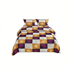 Procian 100% Cotton Hotel Bedding Set Double <b>Queen</b> Size 90x100 Inch 300TC Thread Count Floral Pattern Bedsheet for Home Hospital - Product Image 2