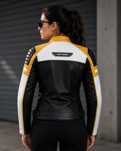 Nouvelle veste en cuir Ducati Scrambler pour femme, 100% cuir de vachette, cadeau pour elle - Product Image 3