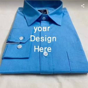 Camiseta formal con logotipo personalizado para hombre, estampado lavado con piedra de color sólido, cuello de banda, informal, manga larga, algodón, multicolor, de BD - Product Image 3