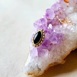 Natural Mixed Cabochon Charm Connector Solid Brass Gold Plated 14x20mm Jewelry Components - Product Image 5